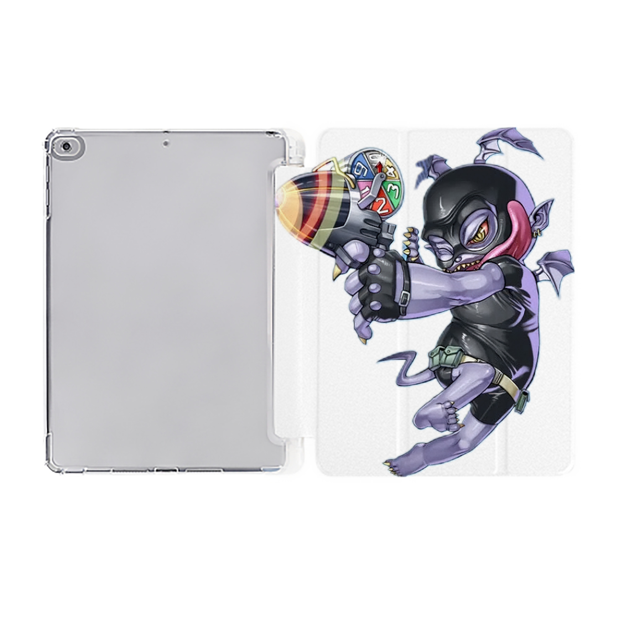（画像用） 遊☆戯☆王 Yu-Gi-Oh! IPad ケース ペン収納付き 三つ折りスタンド PUレザー×シリコン 対応機種9.5/10.5/10.9インチ